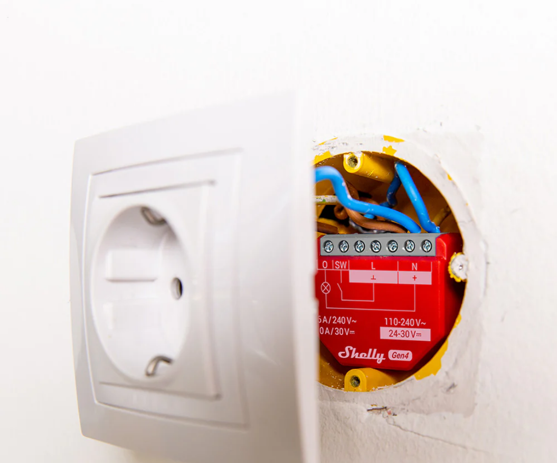 Shelly 1PM WiFi & Zigbee relais energiemeting 1-kanaals Gen4